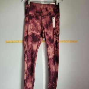 Victoria's Secret Maroon and Black Leggings